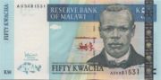 马拉维克瓦查年版面值50 Kwacha——正面