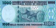 卢旺达法郎年版面值1000 Francs——反面