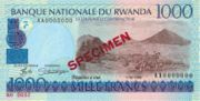 卢旺达法郎年版面值1000 Francs——正面