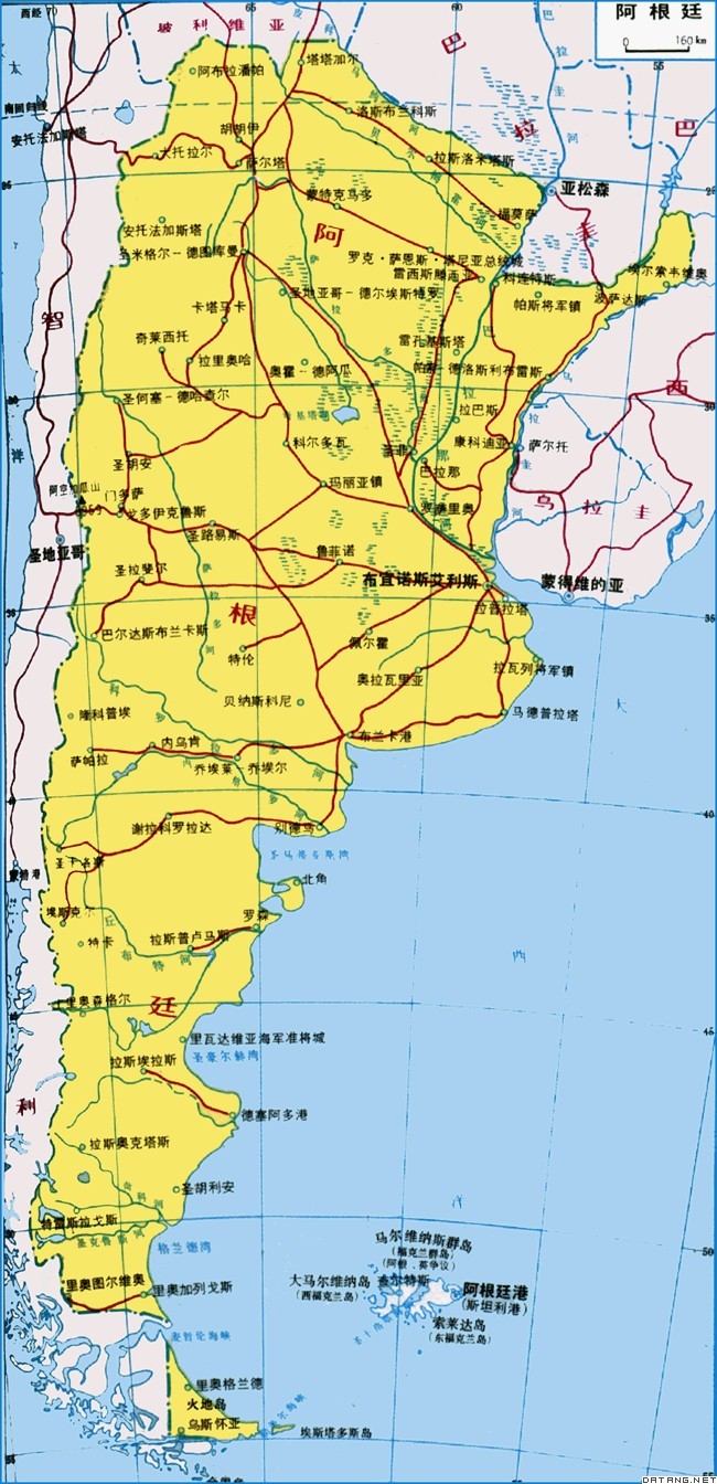 地图：阿根廷