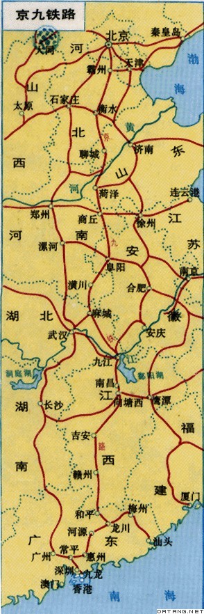 地图：京九铁路
