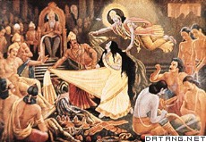 《摩诃婆罗多》插图：黑公主受辱