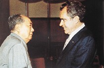 毛泽东主席（左）会见尼克松