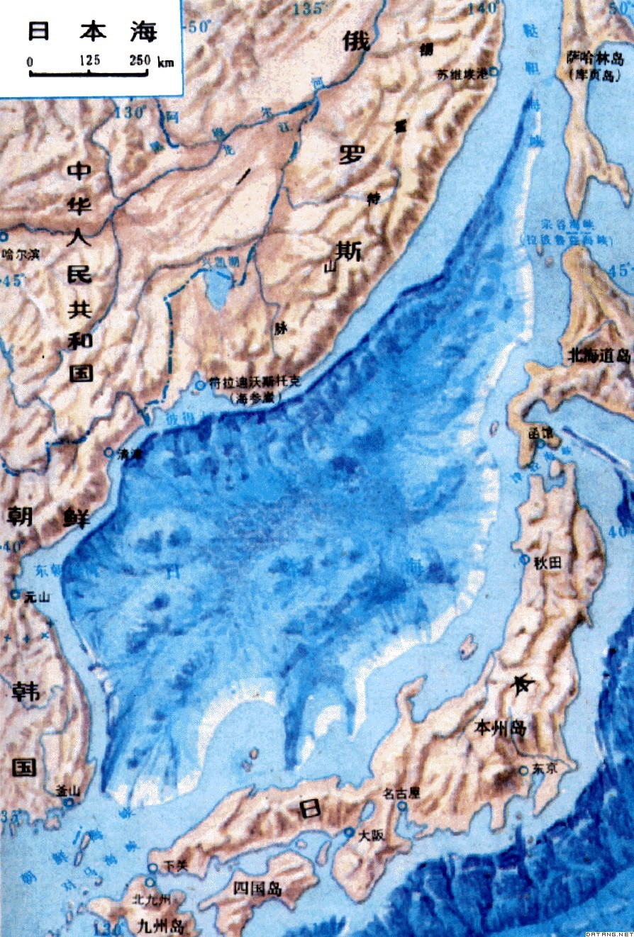 地图：日本海