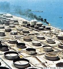 沙特阿拉伯的石油储藏设施