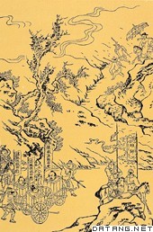 《水浒传》插图：囚车解草寇（清初刻本）