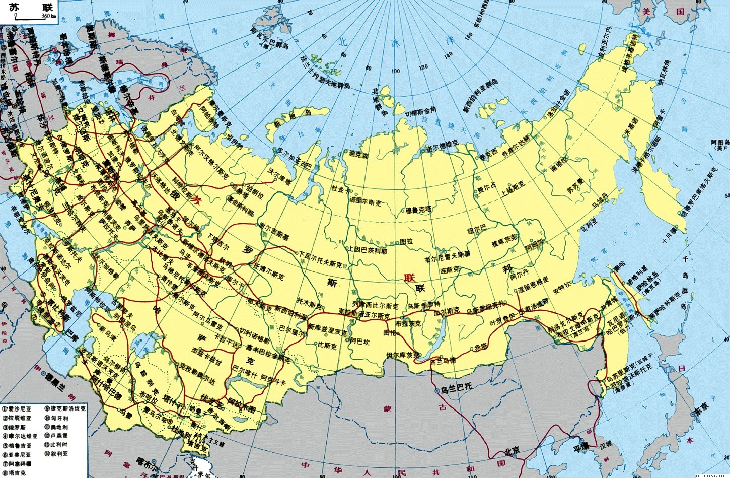 地图：苏联