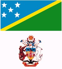 所罗门群岛国旗  国徽