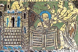 12世纪装饰板上《圣经》故事中的保罗