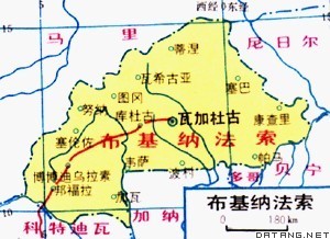 地图：布基纳法索