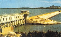 围海建成的中国福建西埔湾水库