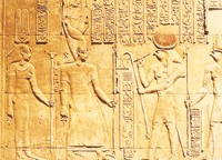 埃及托勒密王朝时代柯姆文波神庙浮雕