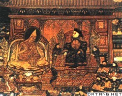 达赖五世觐见清顺治皇帝（布达拉宫壁画）