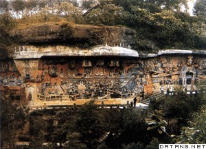 大足宝顶山石窟全景