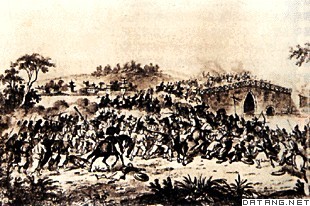 清军在北京八里桥与英法联军激战（绘画）