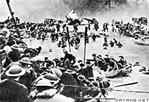 1940年5月26日～6月4日，英、法军队从敦刻尔克向英国本土撤退
