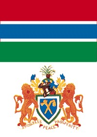冈比亚国旗  国徽
