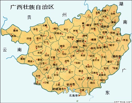 地图：广西壮族自治区