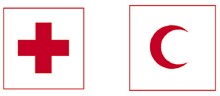左：红十字会标志     右：红新月会标志