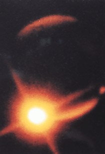 1994年慧星与木星相撞时爆炸的情形